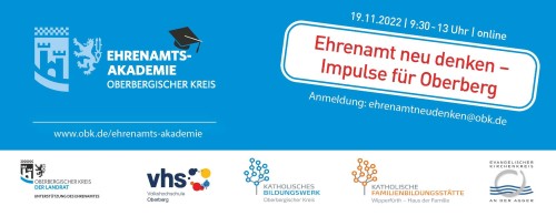 Mit "Ehrenamt neu denken - Impulse schafft die Ehrenamts-Akademie ein vielfältiges Online-Angebot für Aktive. (Foto/ Grafik: OBK)