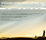 Verkleinerte Abbildung der Homepage www.bergische-lieder.de