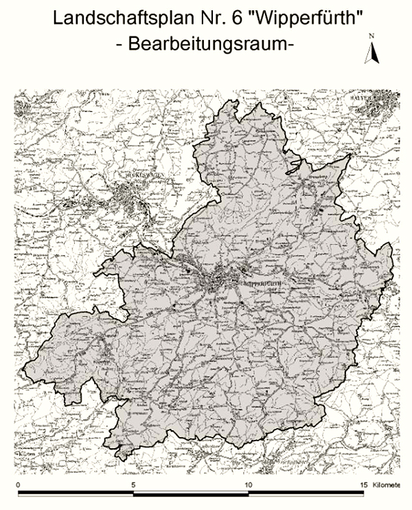 Karte Landschaftsplan 6 "Wipperfürth" - Bearbeitungszeitraum