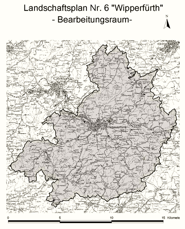 Verkleinerte Darstellung der Karte Landschaftsplan Nr. 6 - "Wipperfürth" - Berarbeitungszeitraum Verkleinerte Darstellung der Karte Landschaftsplan Nr. 6 - "Wipperfürth" - Berarbeitungszeitraum