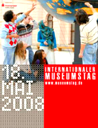 Logo des Internationalen Museumstages 2008 mit Link zu http://www.museumstag.de/contenido/home