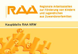 Ausschnitt aus der Homepage RAA K&ouml;ln mit Link zur Homepage www.raa.de/raa-koeln.html