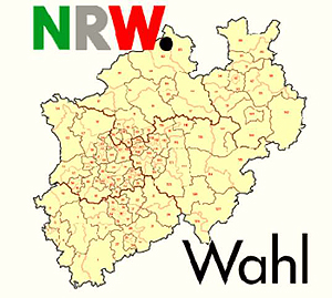 Ausschnitt aus der Homepage Landeswahlleiterin des Landes NRW mit Link zur Homepage