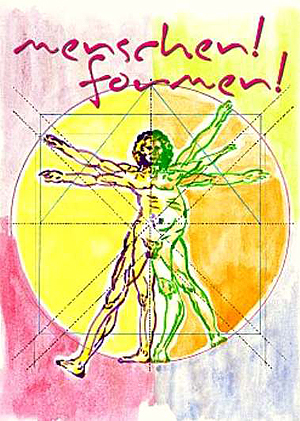 Plakat zur Theaterperformence "menschen! formen!" aus dem verlinkten Internetauftritt "Sommerblut-Kulturfestival"