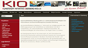 Ausschnitt aus der Homepage KIO Kunststoff Initiative Oberberg e.V.