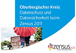 Titelseite des Fylers Datenschutz und Datensicherheit beim Zensus 201 mit Link zum PDF-Flyer