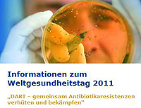 Ausschnitt aus der Internetseite www.weltgesundheitstag.de zum Gesundheitstag 2011 mit Link zu dieser Seite 