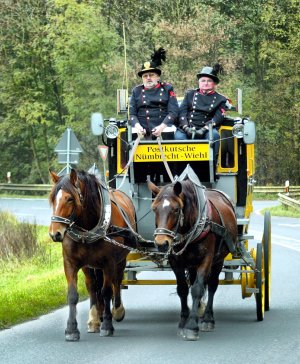Die historische Postkutsche steht symbolisch für Verkehrsgeschichte im Oberbergischen (Foto:OBK) 