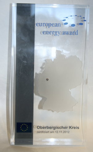 Der "European Energy Award" 2012 für den Oberbergischen Kreis (Foto:OBK)