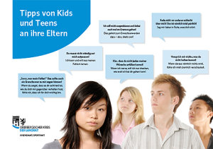 Die Plakate sollen Kinder, Jugendliche und Eltern zum Nachdenken anregen. (Grafik: OBK)