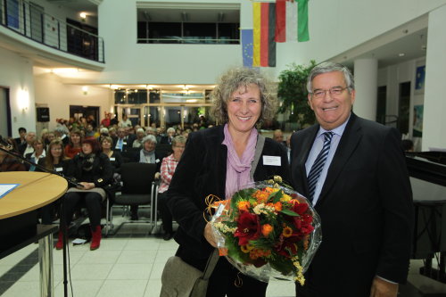 Christiane Schell nahm den Freiwilligen-Förderpreis für das Projekt "Rade integrativ e.V." entgegen (Foto:OBK)