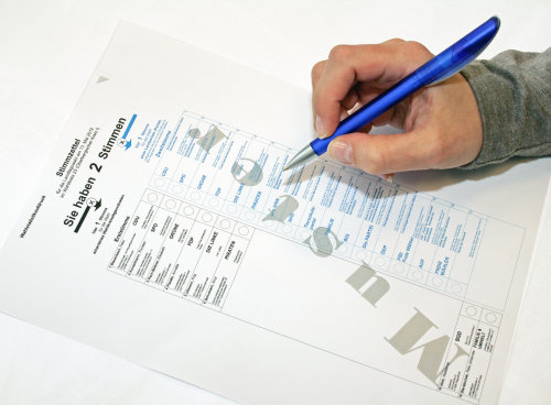 Ein Muster-Stimmzettel für die Landtagswahl 2012. (Foto: OBK)