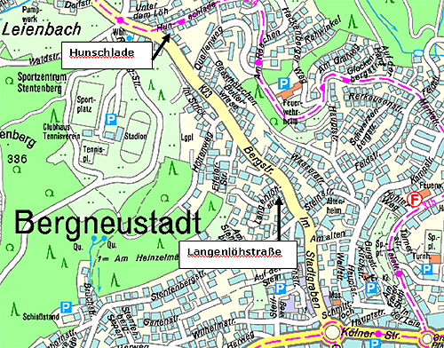 Auf der Kreisstraße 23 in Bergneustadt wird die Fahrbahn saniert (Karte aus RIO)