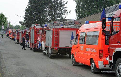 Auch 15 Fahrzeuge des Oberbergischen Kreises waren im Konvoi nach Stendal unterwegs (Foto:OBK) 
