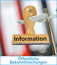 Boxlogo Öffentliche Bekanntmachungen (Foto: AdobeStock/Wolfilser)