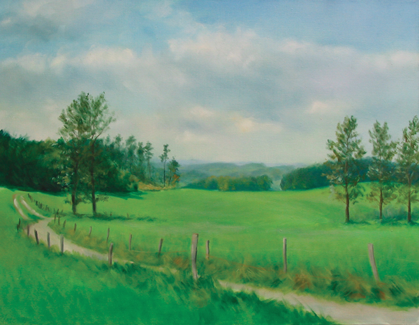 Margret Riese  "Oberbergische Landschaft"