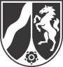 Wappen NRW in schwarz-weiß