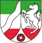 Die Grafik zeigt das Wappen des Landes Nordrhein-Westfalen