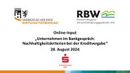 240828 - Unternehmen Im Bankgespräch _nachhaltigkeitskriterien Bei Der Kreditvergabe