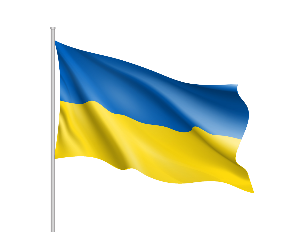 Vector template of Ukraine flag.