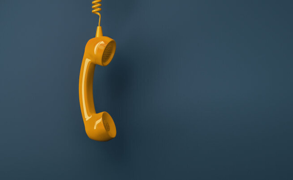 Shot of a landline telephone receiver with copy space for individual text