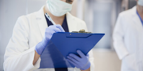 Doctor during a medical epidemiology