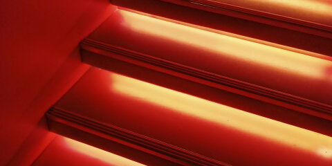 Treppe rot