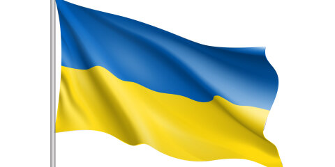 Vector template of Ukraine flag.