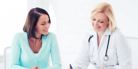 doctor with patient in hospital
