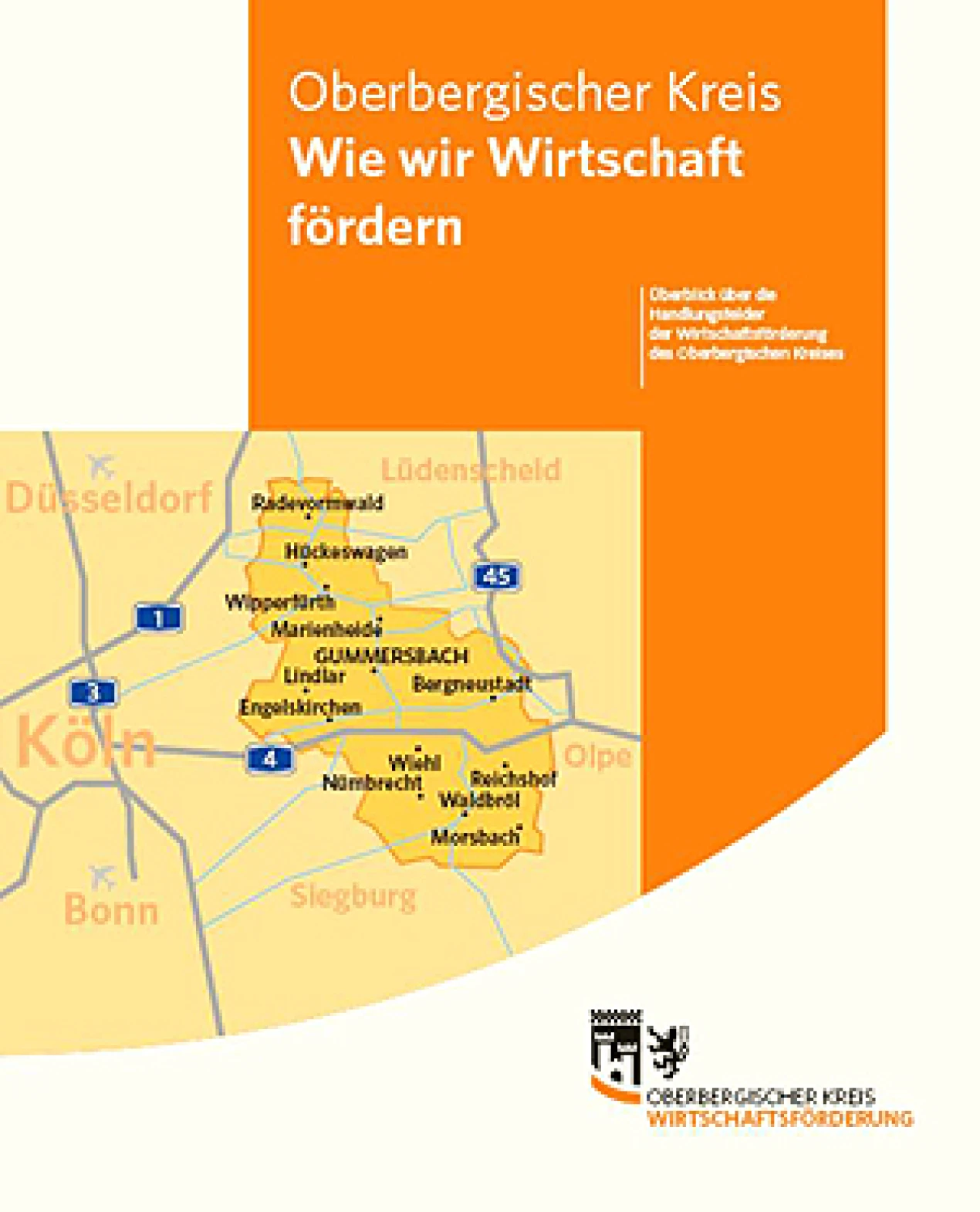 Titelseite der Broschüre "Wie wir Wirtschaft fördern"