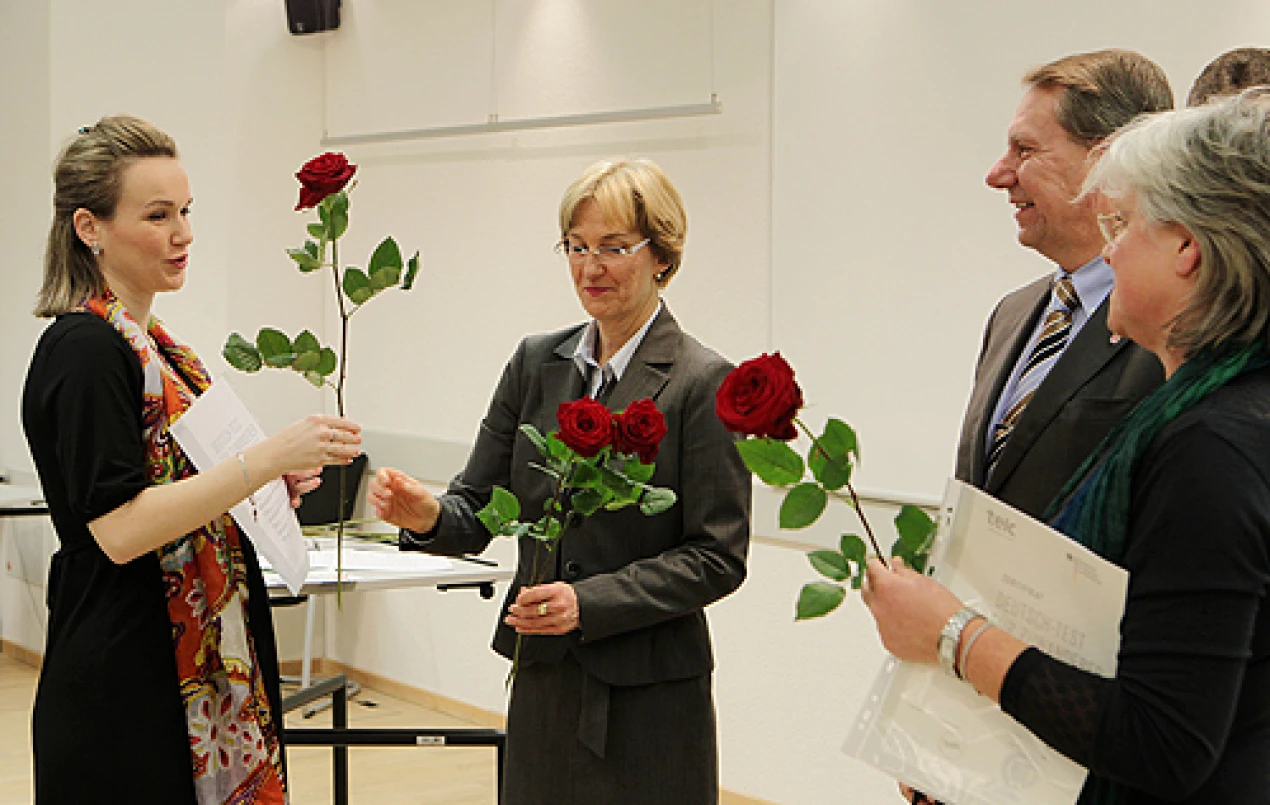Auch die Ehefrau von Drago Vucovic, Blazenka Vucovic, freute sich über die Anerkennung (Foto: OBK) 