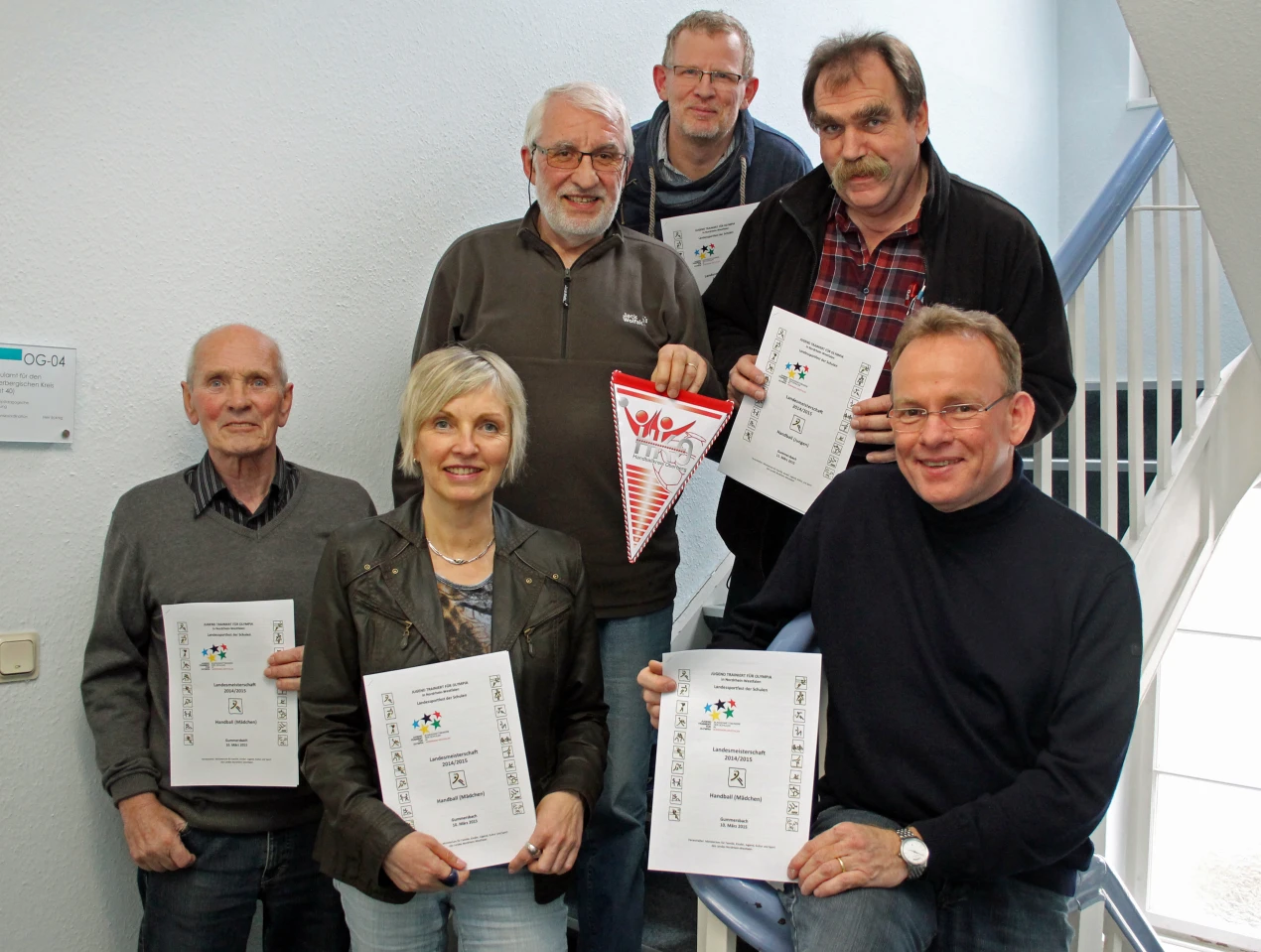 Ein starkes Team für den Schulhandball: Oberbergischer Kreis, Handballkreis Oberberg und Gesamtschule Marienheide richten erneut die Landesfinals in der Schwalbe-Arena aus. (Foto: OBK)