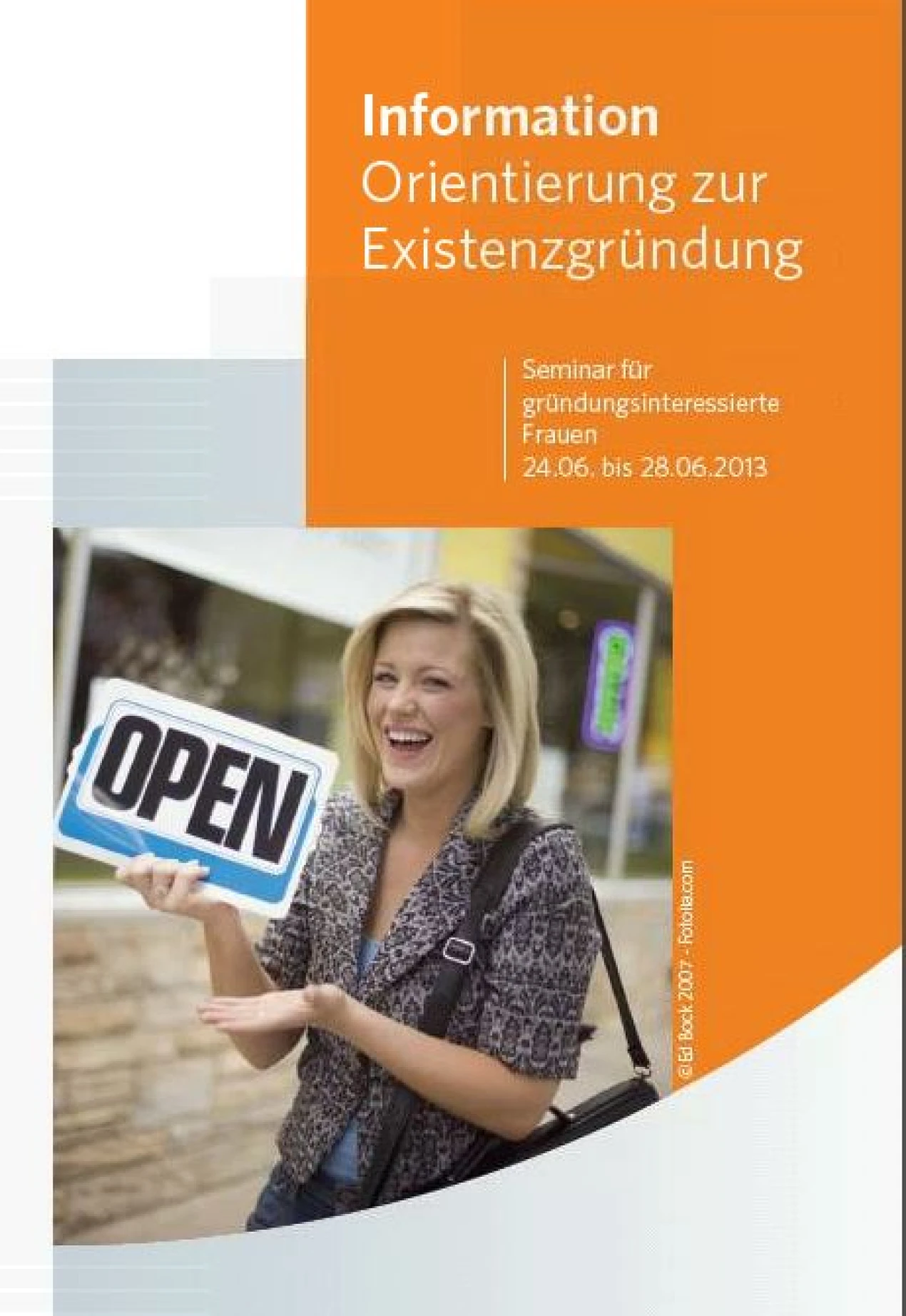 Ausschnitt aus Flyer Existenzgründung (Foto:OBK)