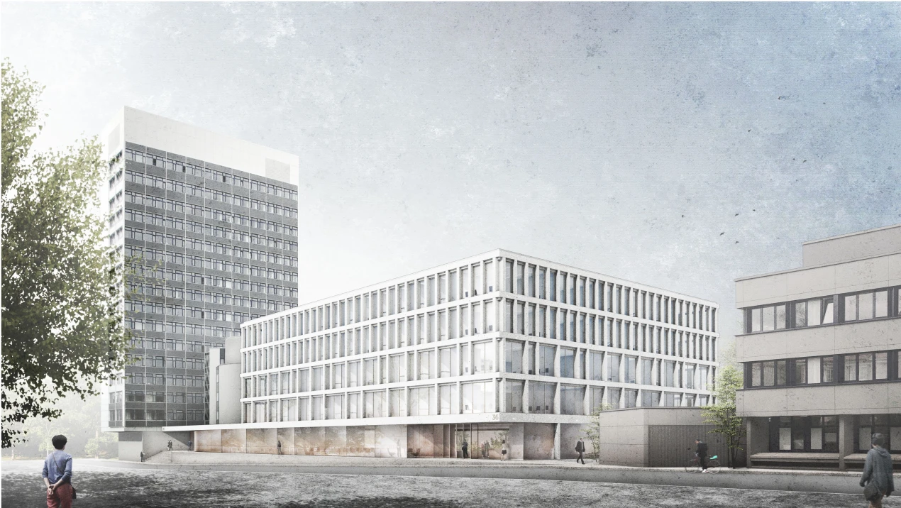 Der zweite Preis ging an das Architekturbüro "Lorber Paul Architekten GmbH" aus Köln. (Visualisierung: Architekturbüro Lorber Paul Architekten GmbH)