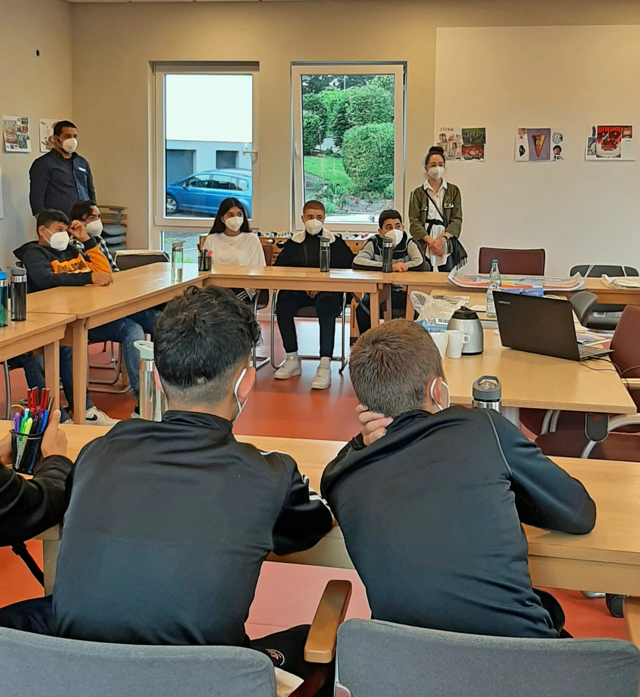 Bekannte Tücken der deutschen Grammatik (Rechtschreibregeln, Konjugation und Deklination) wurden erarbeitet.  (Foto: KI OBK)