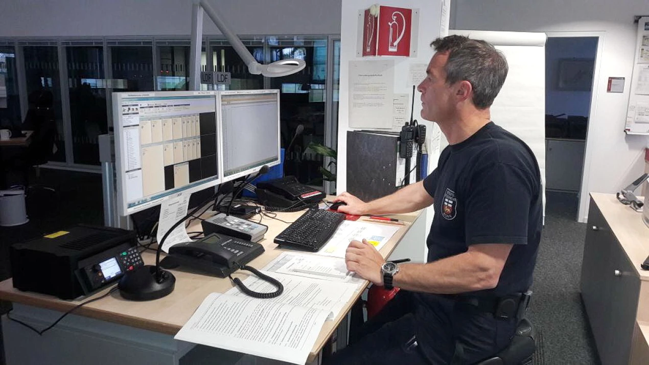 Die Kräfte unterstützen den Lagedienstführer in der Leitstelle Feuerwehr und Rettungsdienst Bonn und den Verbindungsführer im Koordinierungsgremium des Veranstalters. (Foto: OBK)