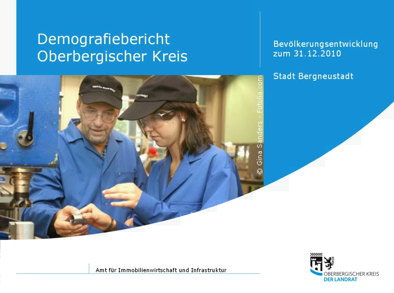 Das Titelblatt der Präsentationen über die Bevölkerungsentwicklung im Oberbergischen. (Grafik: OBK)