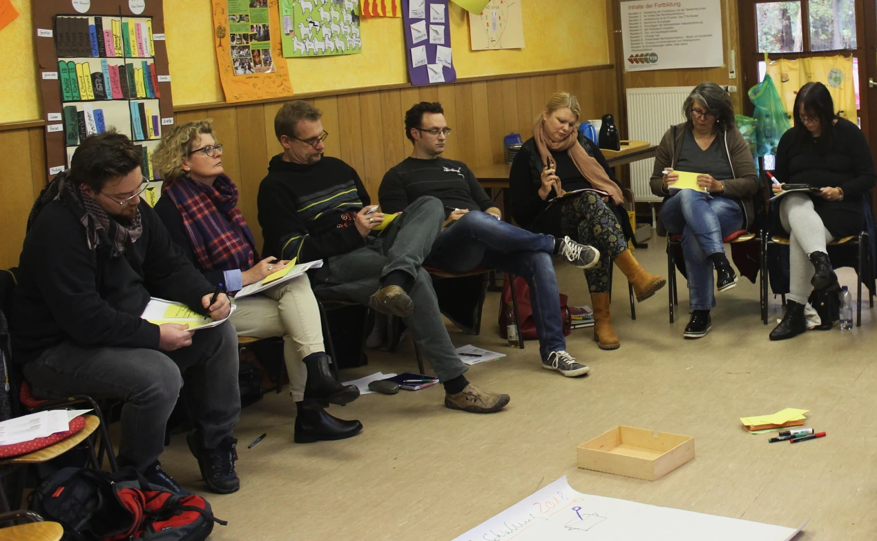 Die Gruppe notierte zu Beginn ihre Erwartungen und Erfahrungen.(Foto: OBK)