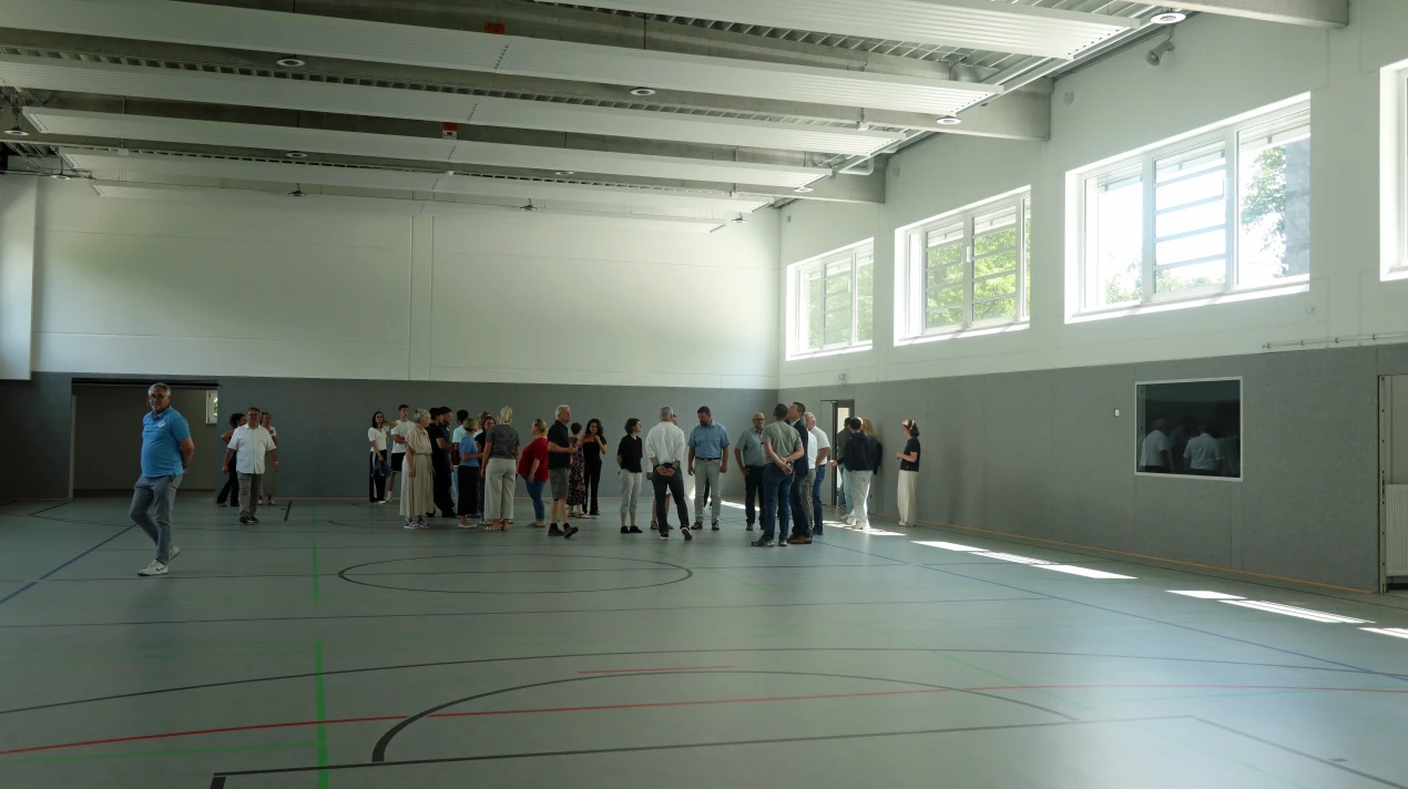 Der große Hallenraum im Erdgeschoss der neuen Sportstätte. (Foto: OBK) 