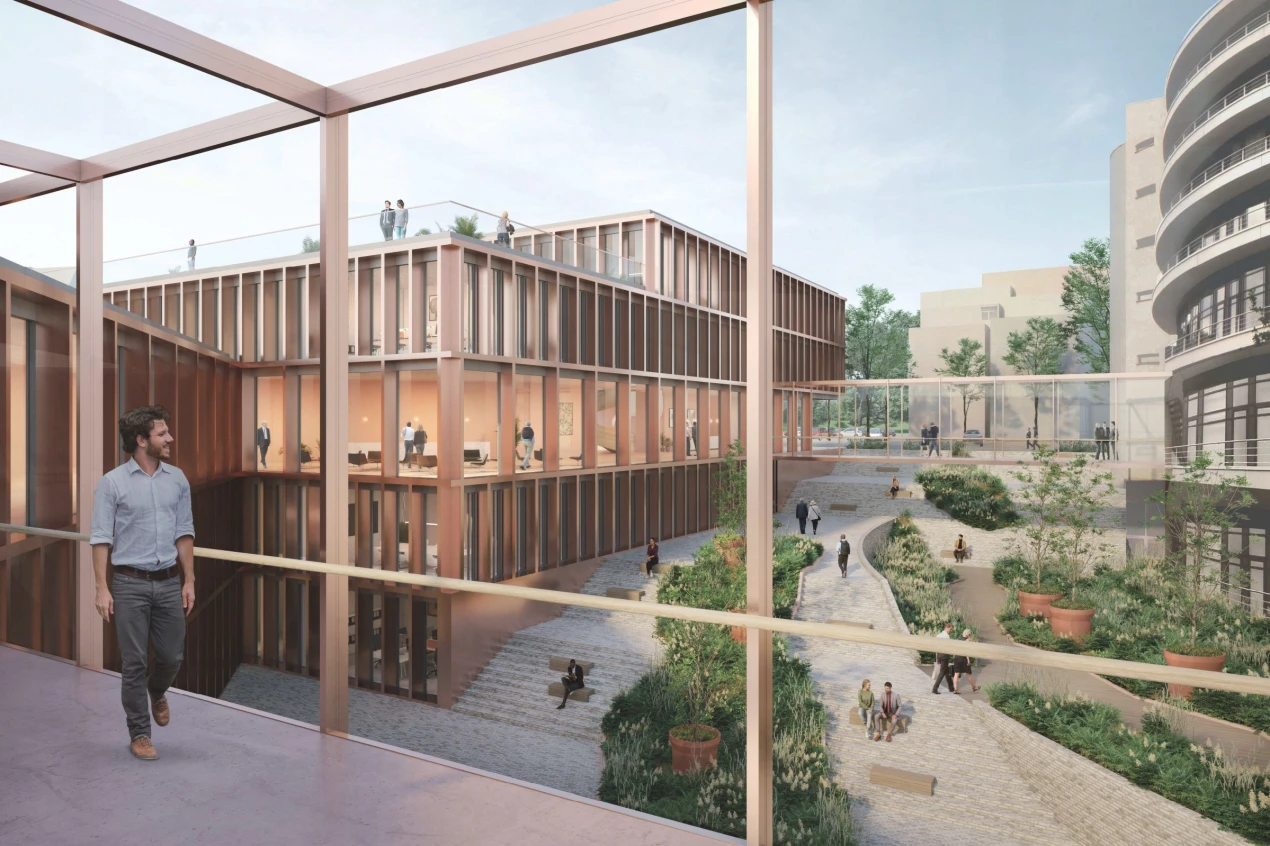 Den dritten Platz belegt das Architekturbüro "sinning architekten" aus darmstadt. (Visualisierung:Architekturbüro sinning architekten)