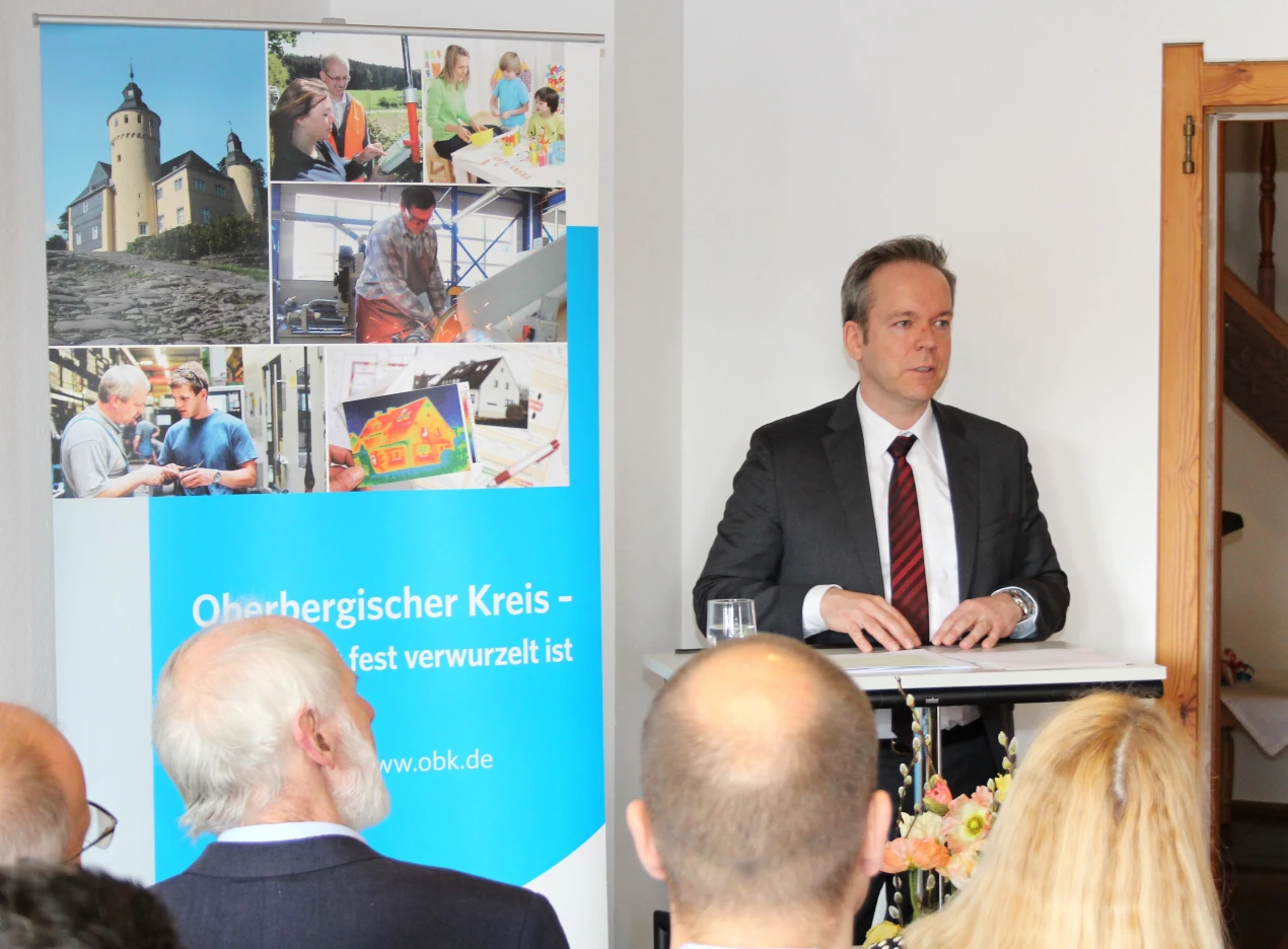 Kreisdirektor Klaus Grootens ging auf die Bedeutung der PBS für die Menschen im Oberbergischen Kreis ein. (Foto: OBK)