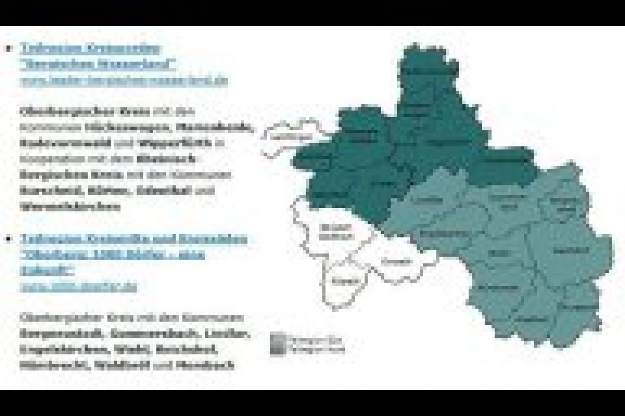 Die Teilregionen des Oberbergischen Kreises bei der Beteiligung am LEADER-Wettbewerb (Foto:OBK)