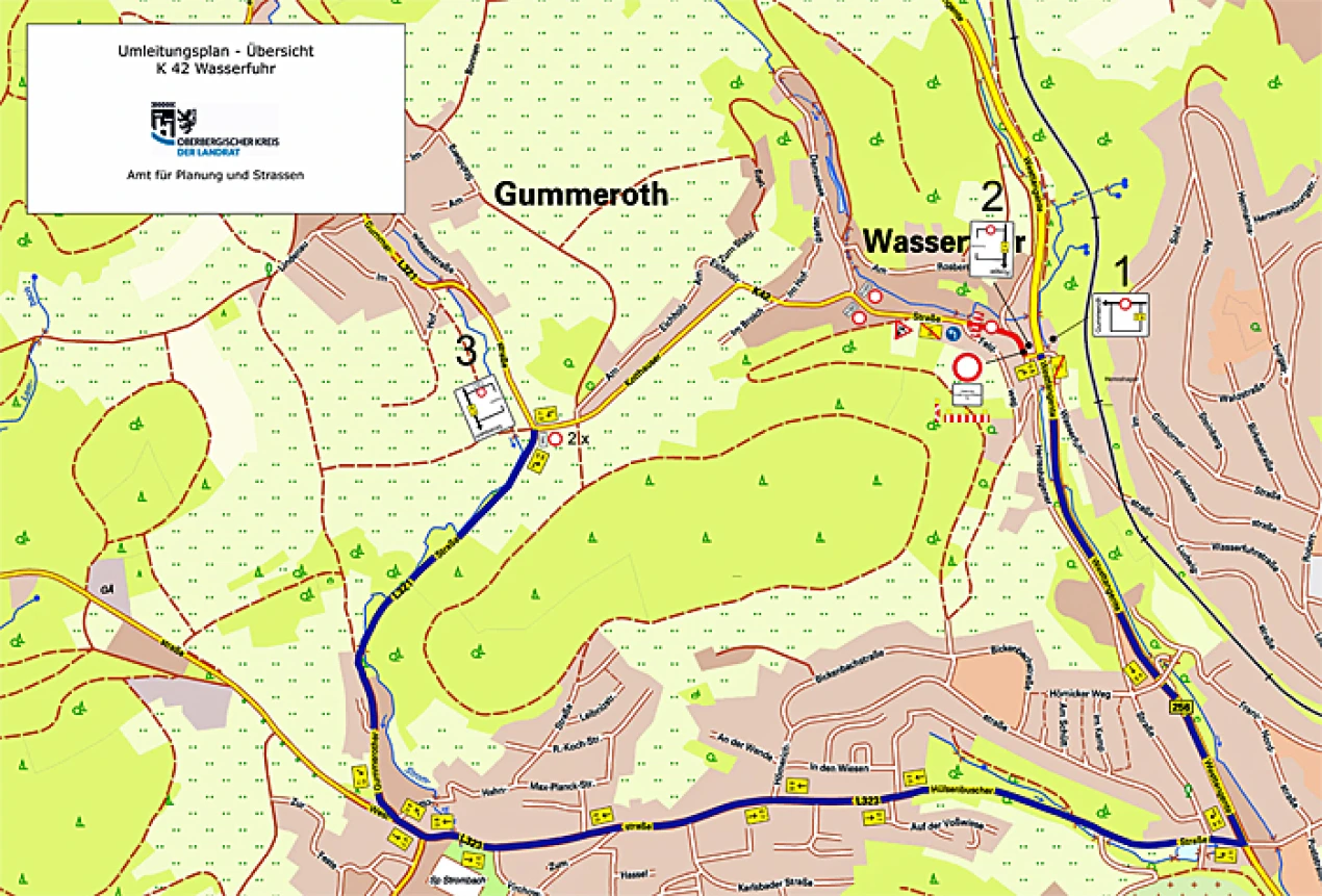 Übersichtsplan K 42 Wasserfuhr (Grafik: OBK)