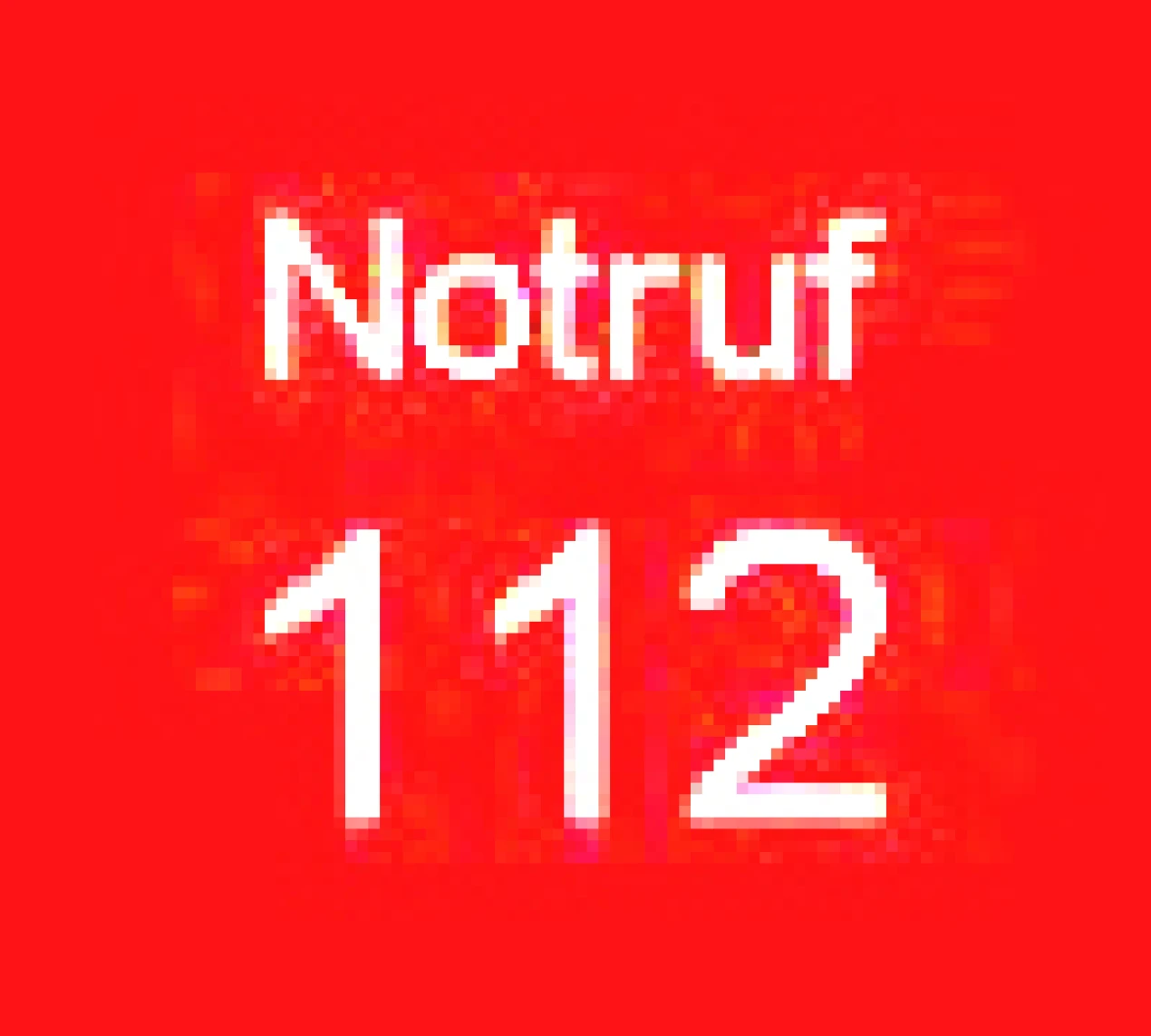 Textgrafik Notruf 112