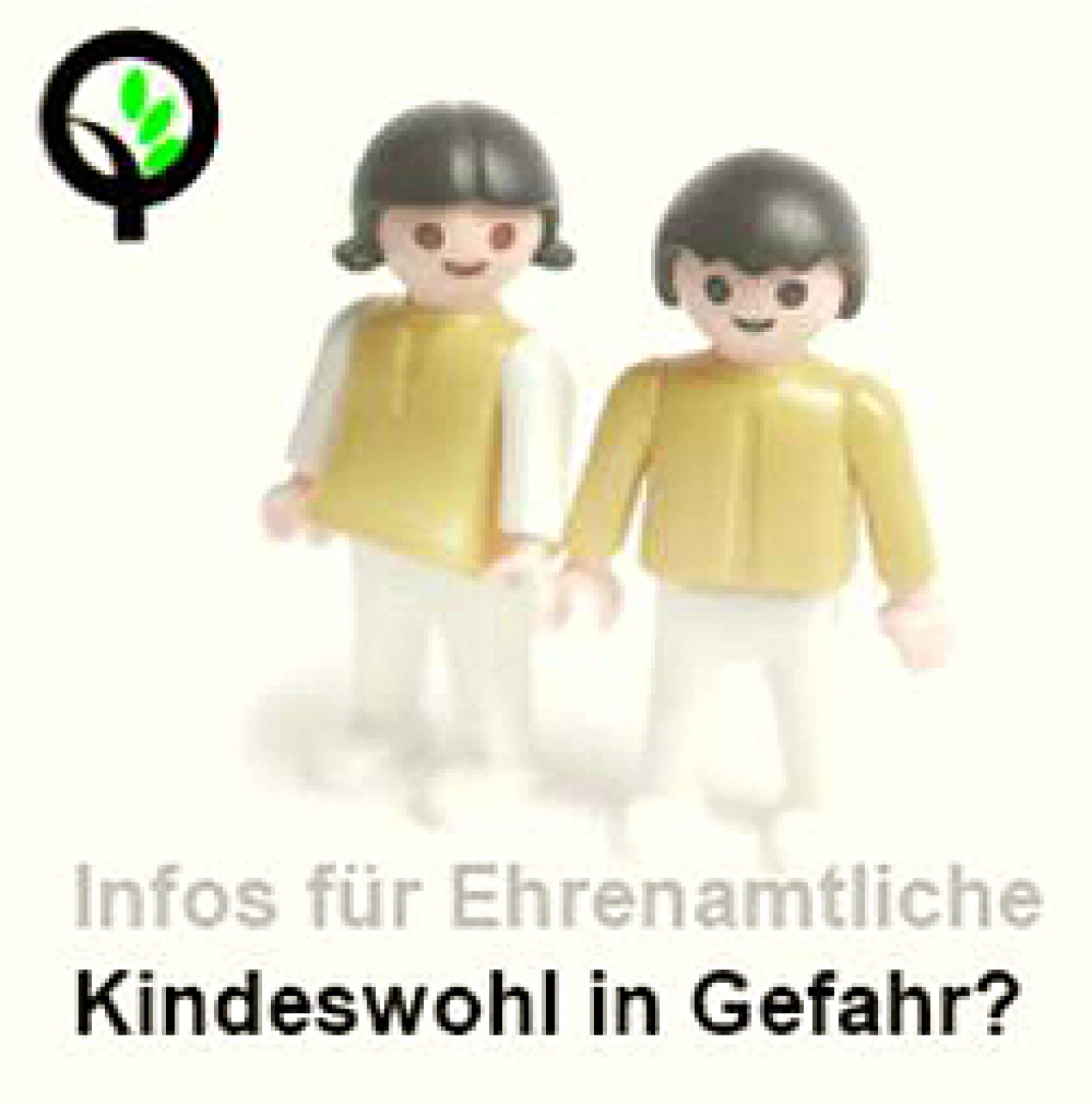 Titelseite des Flyers "Infos für Ehrenamtliche - Kindeswohl in Gefahr?"