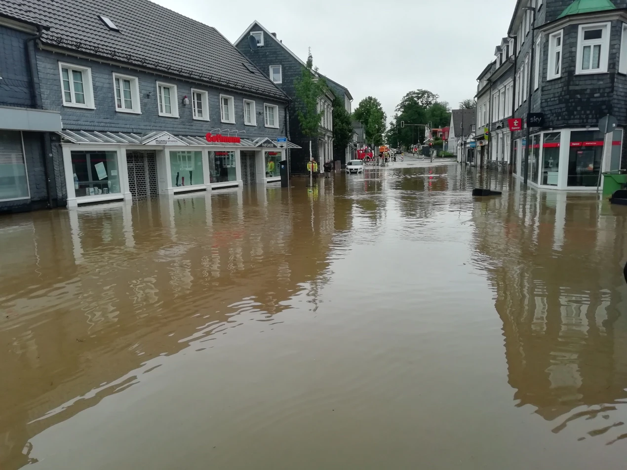 Starkregen am 21. Juli 2021 in Wipperfürth. (Foto: Feuerwehr Wipperfürth)