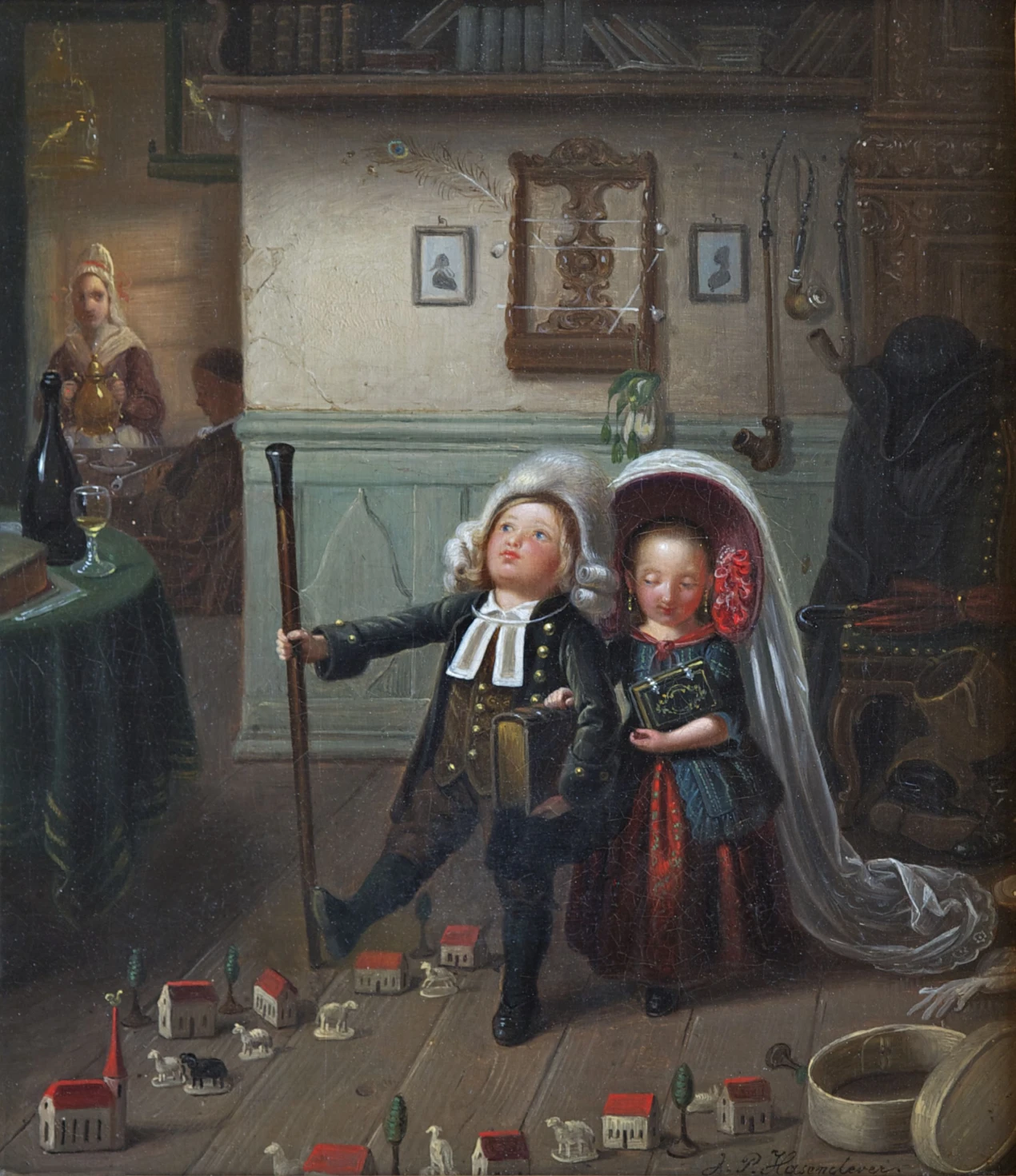 Das Foto aus der Sammung Stiftung Volmer aus Wuppertal zeit die Pfarrerskinder, Johann Peter Hasenclever, um 1847. (Foto: OBK)