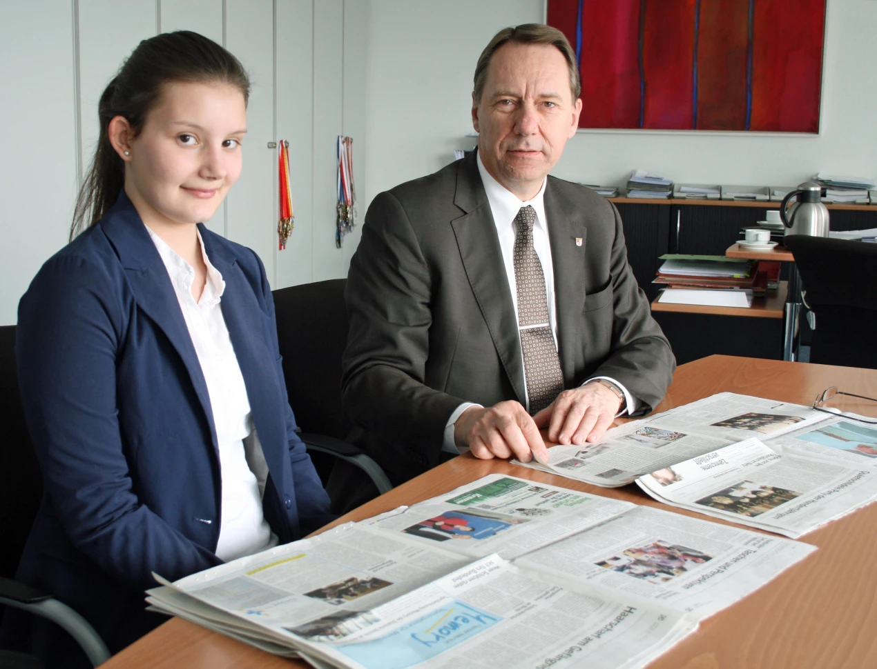 Kim Hennies (Gesamtschule Marienheide) interessiert sich für eine Ausbildung in der Kreisverwaltung (Foto:OBK) 
