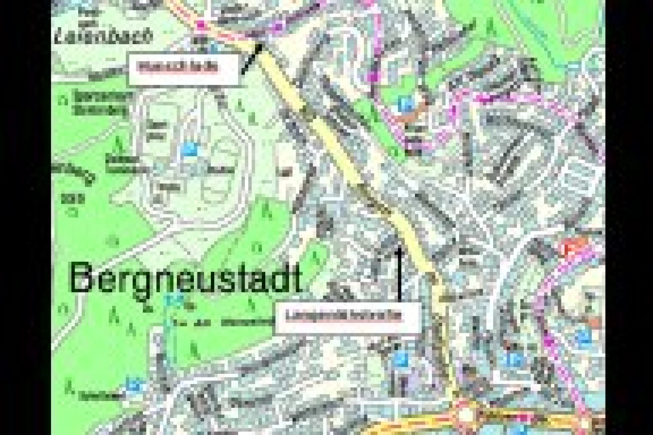 Auf der Kreisstraße 23 in Bergneustadt wird die Fahrbahn saniert (Karte aus RIO)