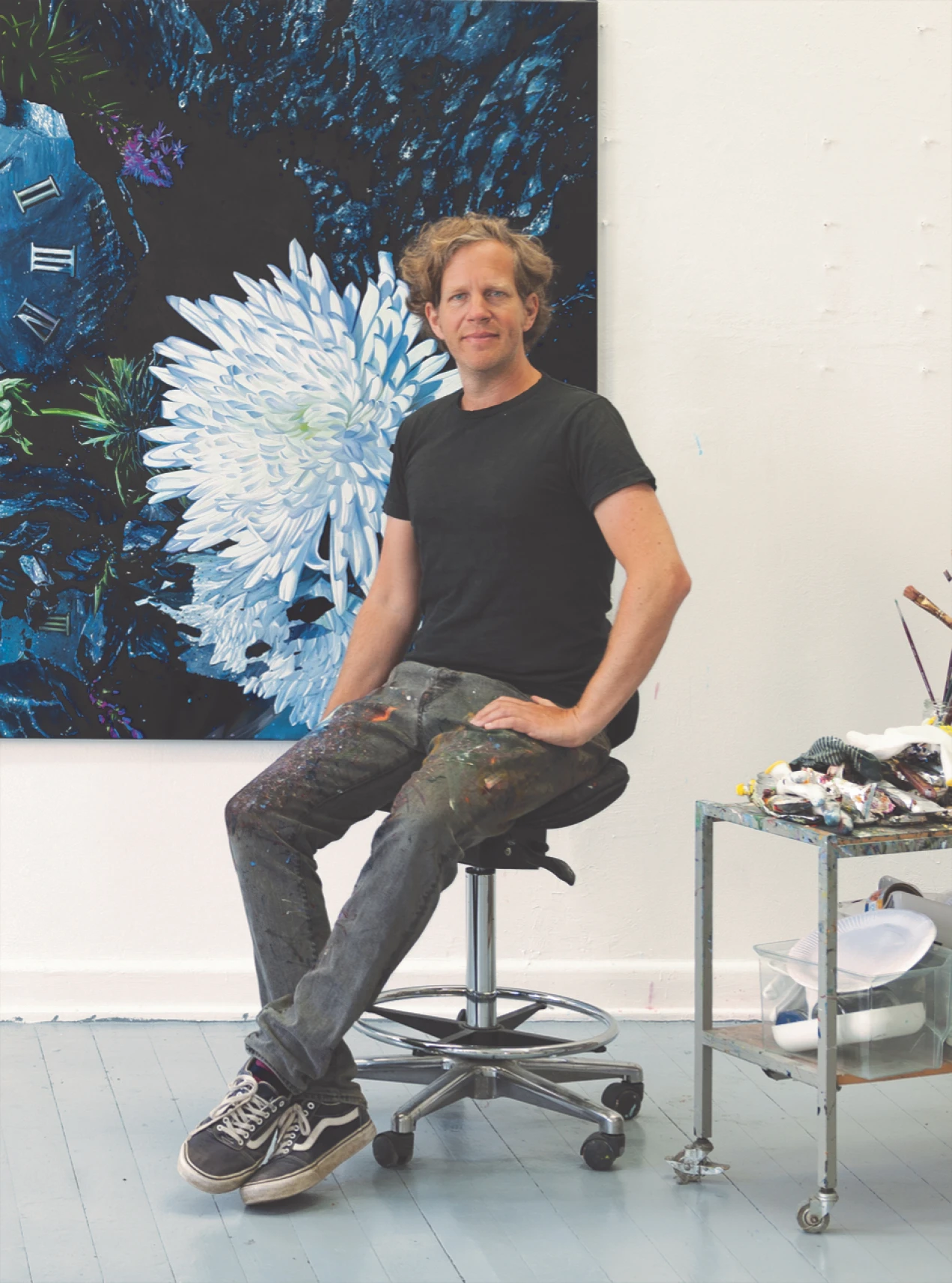 Lars Reiffers lädt im Rahmen der Sonderausstellung Interessierte in sein Atelier ein und vermittelt dort sein künstlerisches Wirken. (Foto: Lars Reiffers)